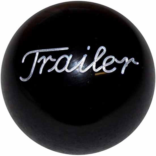 Solid Black Trailer Brake Knob