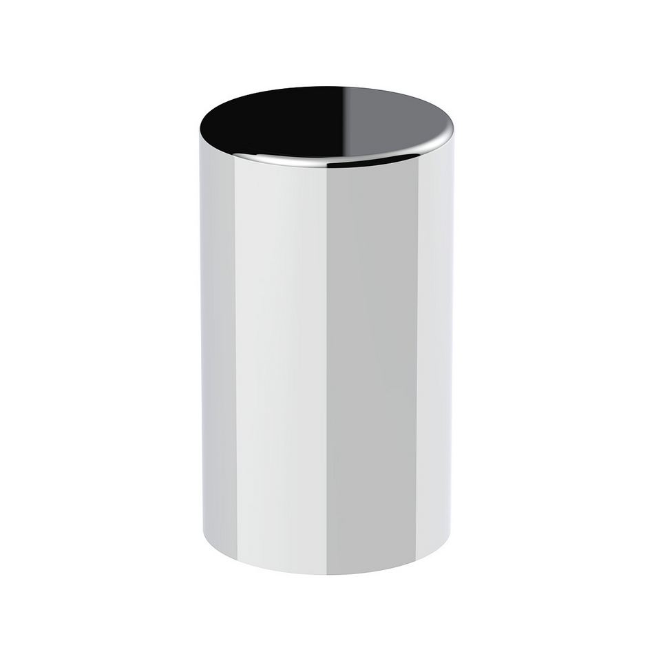 33mm x 3-1/2" Chrome Plastic Cylinder Nut Cover - Thread-On