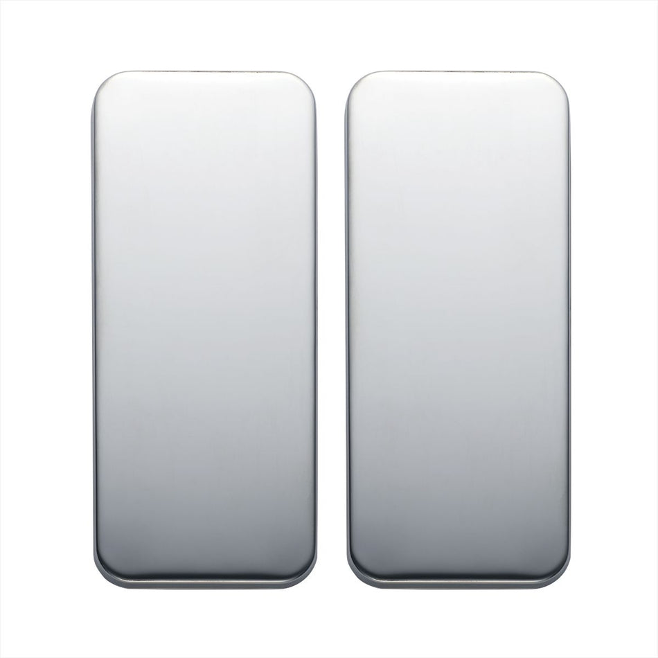 Peterbilt Stainless Vent Door Cover - Plain (Pack Of 2)