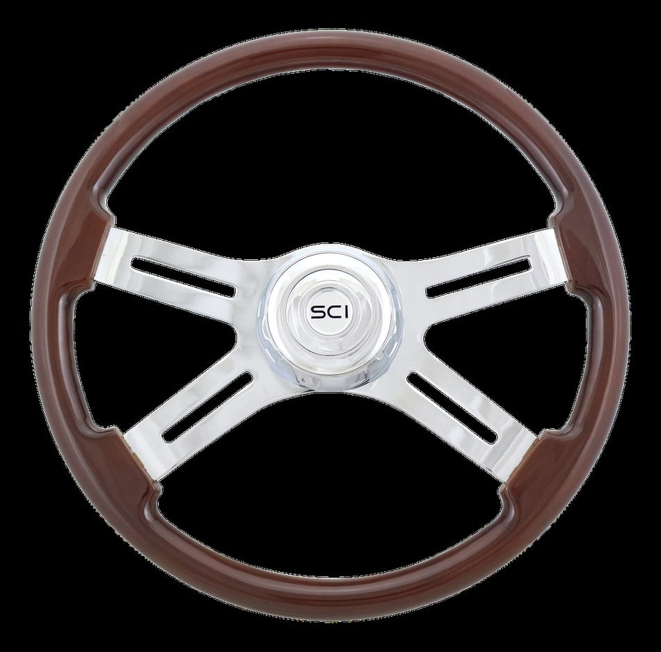 SCI Classic Mahogany 18" Steering Wheel