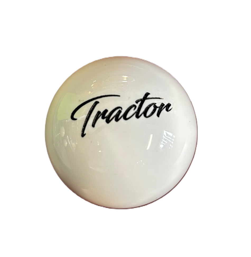 Solid White Tractor Brake Knob
