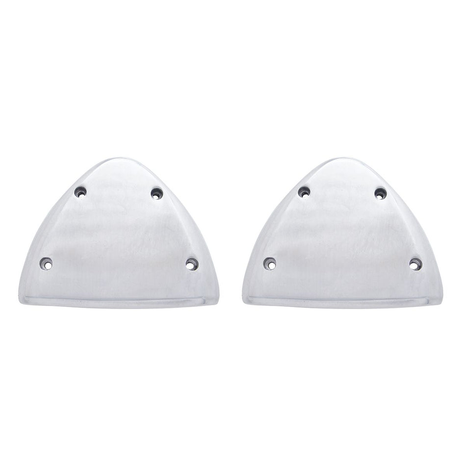 Polished Aluminum Headlight Turn Signal Cover Kit For Peterbilt (Pair)