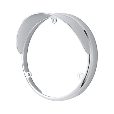 Chrome Plastic Bezel For Double Face LED Light With Visor