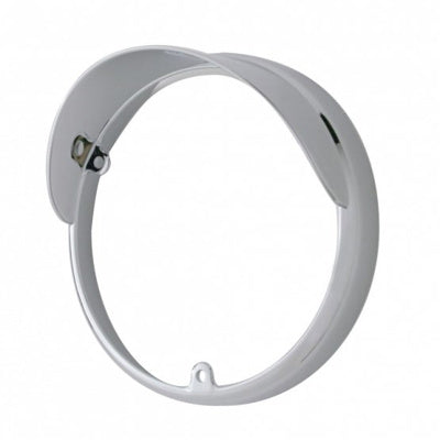 Chrome Plastic Bezel For Double Face LED With Upside Down Visor