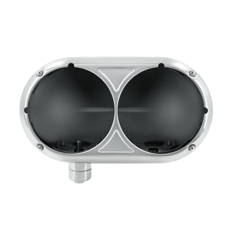 304 Stainless Dual Headlight Housing For Peterbilt 359