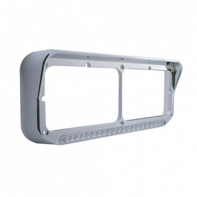 Dual Headlight with Clear Amber LED Light Bar