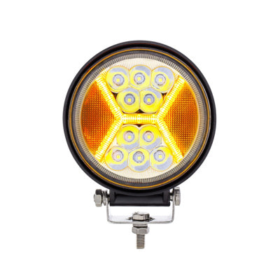 4.5" LED Worklight with Amber X