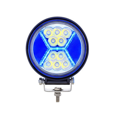4.5" LED Worklight with Blue X