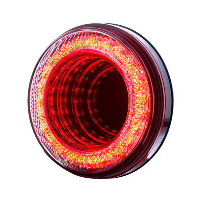 4" Clear Red Mirage Stop, Turn & Tail Light