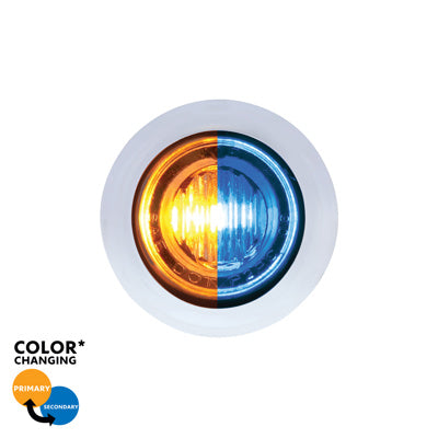 3/4" Mini Double Fury Light (Clearance/Marker) - Amber LED/Blue LED