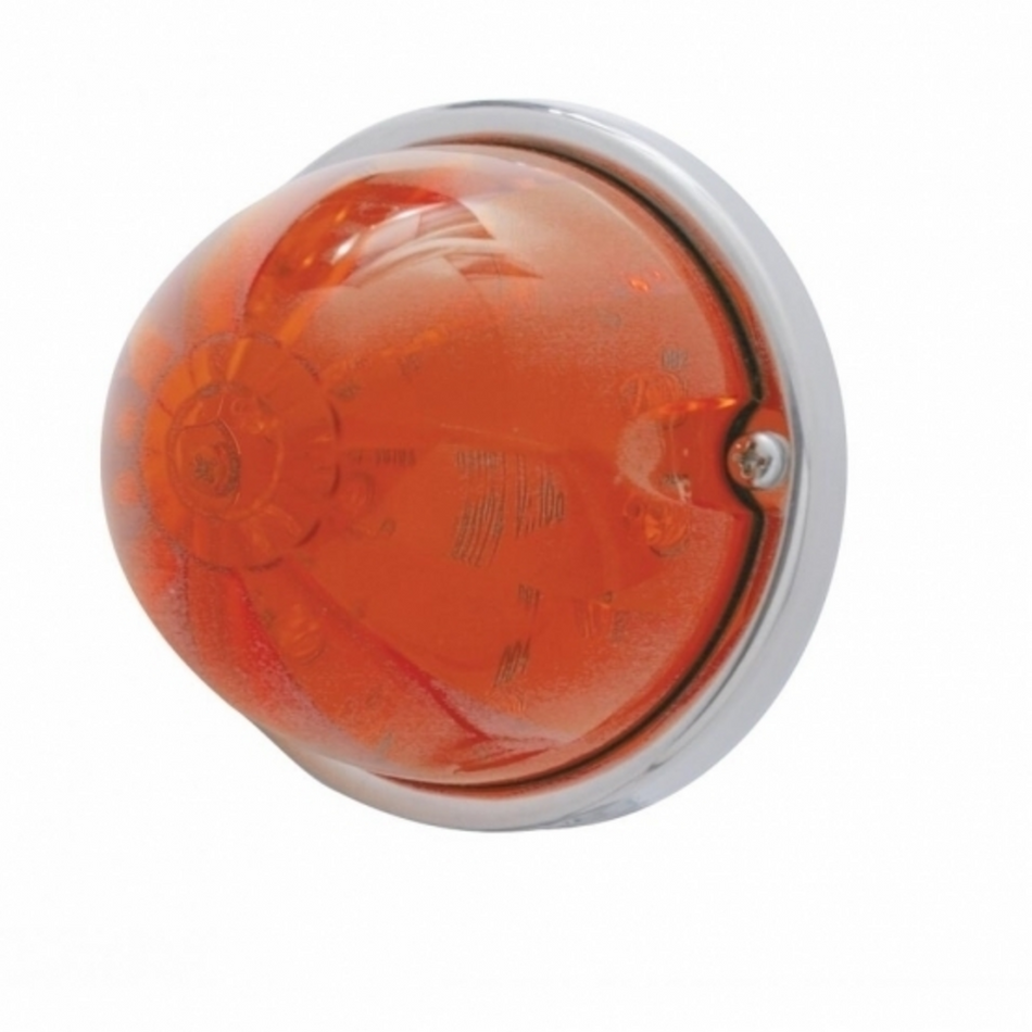 Watermelon Flush Mount Kit With Low Profile Bezel - Amber LED/Dark Amber Lens