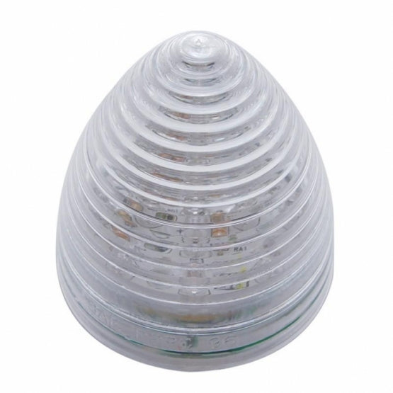 2-1/2" Round Beehive Light Amber LED Clear Lens