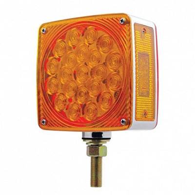 Driver Side Amber / Red Single Stud Pedestal Light