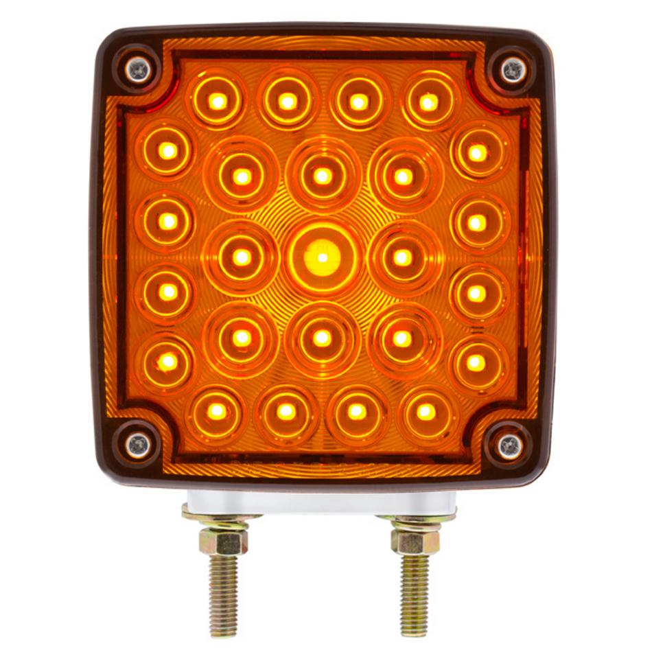 Double Stud Double Face Turn Signal Light (Driver) - Amber & Red LED/Amber & Red Lens