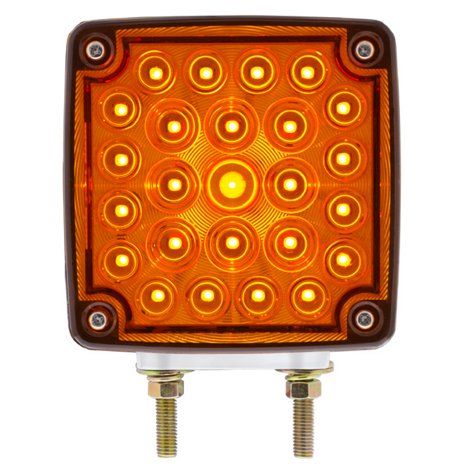 Double Stud Double Face Turn Signal Light (Passenger) - Amber & Red LED/Amber & Red Lens