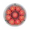 2" Round Clear Red Reflector LED