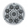 2" Round Clear Red Reflector LED
