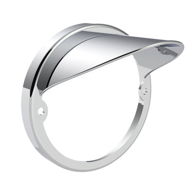 Chrome LED Light Flush Mount Base With Visor