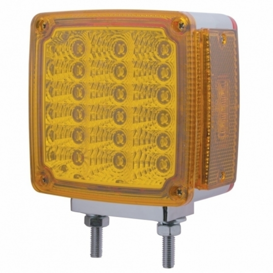 Reflector Double Face Turn Signal Light (Driver) - Amber & Red LED/Amber & Red Lens