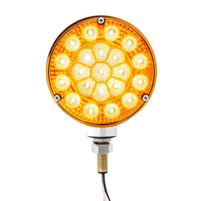 Amber / Red LED Reflector Pedestal Light