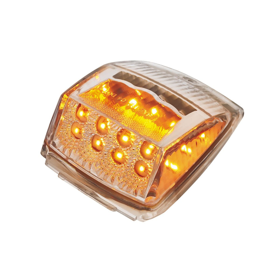 Amber LED / Clear Lens Square Cab Light