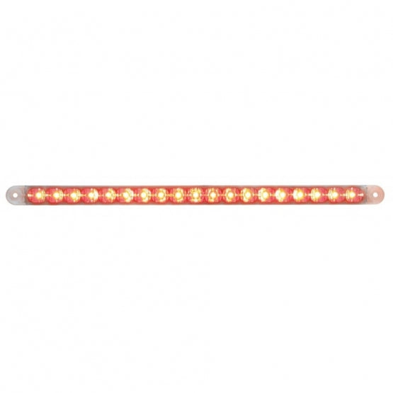 19 LED 12" Reflector Light Bar (Stop, Turn & Tail) - Red LED/Clear Lens