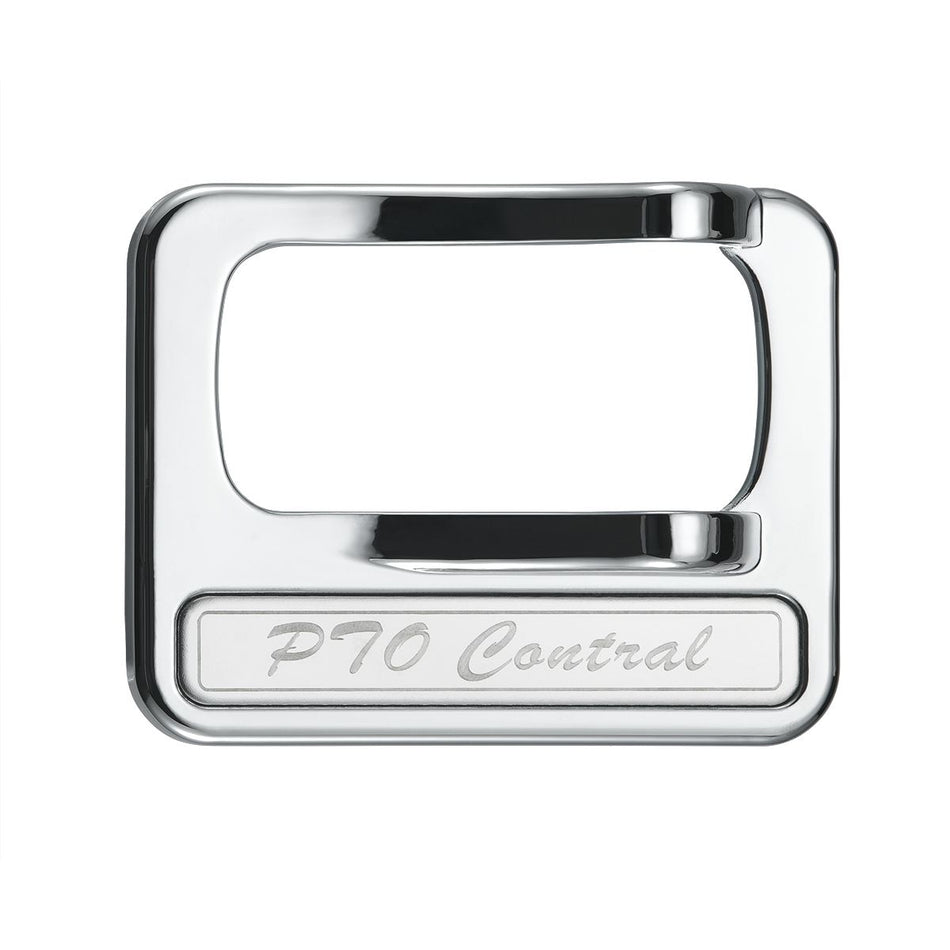 Chrome Plastic Rocker Switch Cover With Stainless Plaque For Peterbilt - PTO Control