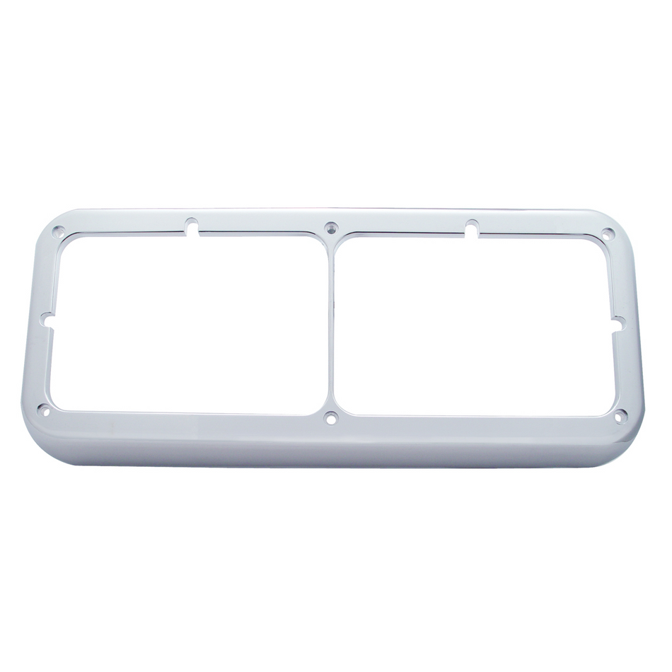 Chrome Plastic Rectangular Dual 4" X 6" Headlight Bezel