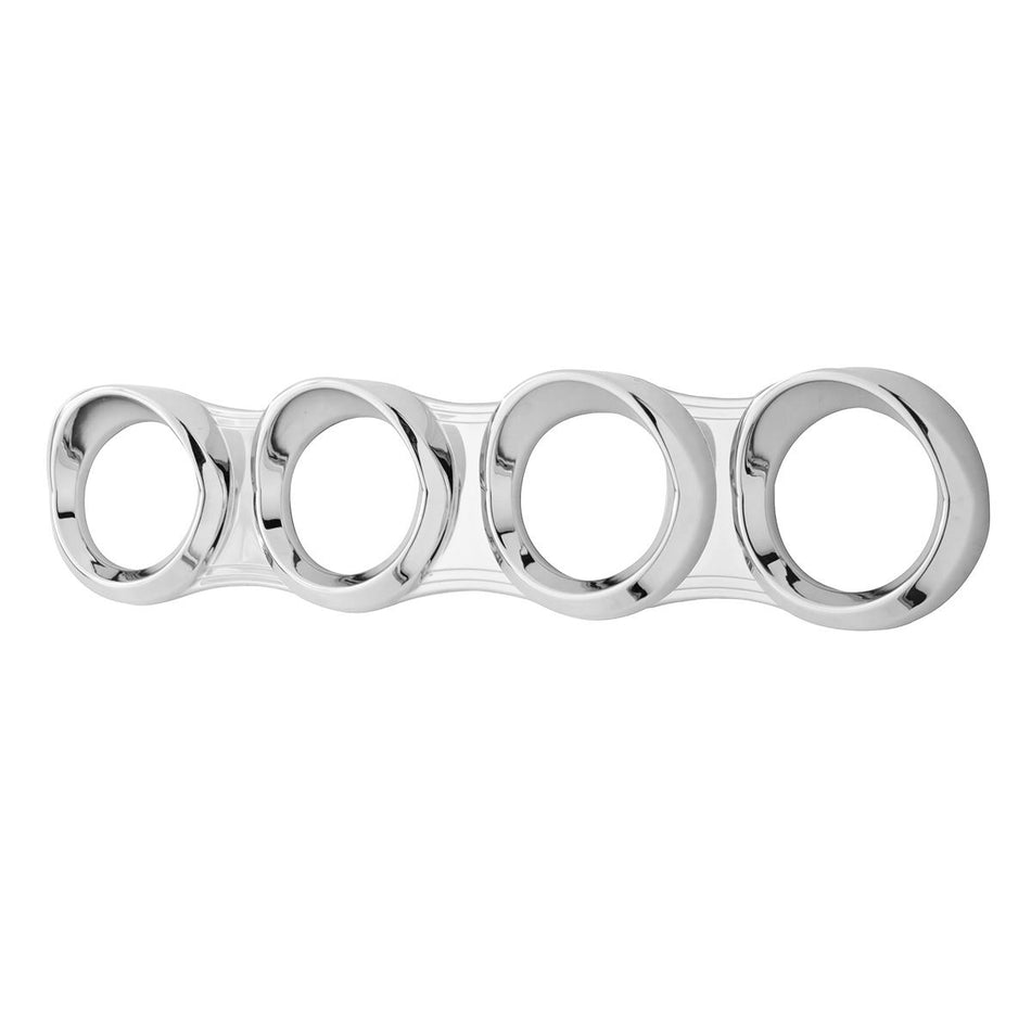 4 Gauge Cluster Bezel With Visor For 2006+ Peterbilt