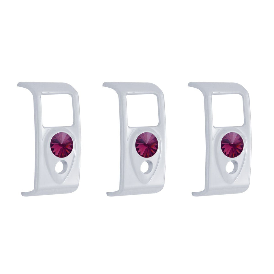 Rocker Switch Cover With Purple Crystal For 2006+ Kenworth (3 pack)