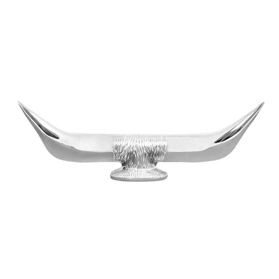Chrome Deluxe Bull Horn Hood Ornament