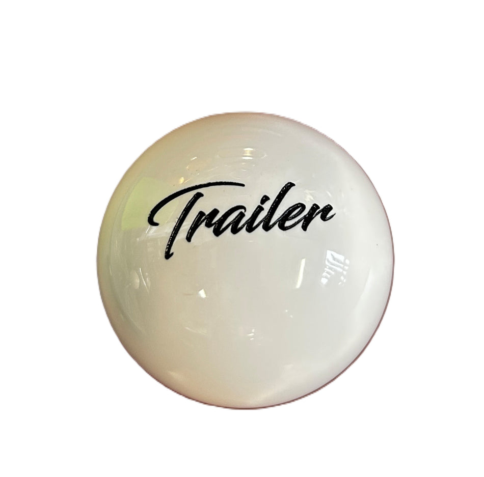 Solid White Trailer Brake Knob