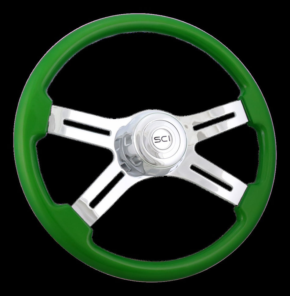 SCI Classic Green 18" Steering Wheel