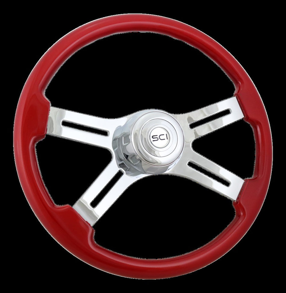 SCI Classic Red 18" Steering Wheel