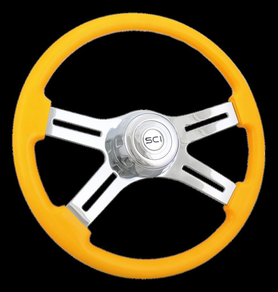 SCI Classic Yellow 18" Steering Wheel