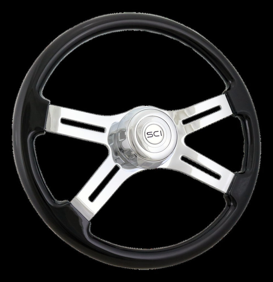 SCI Classic Black 18" Steering Wheel