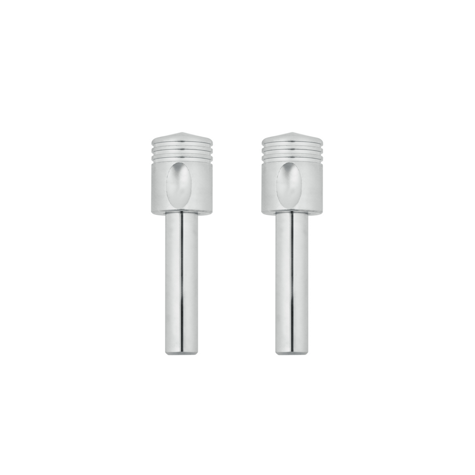 Chrome Piston Door Lock Knobs (2Pc/Set)