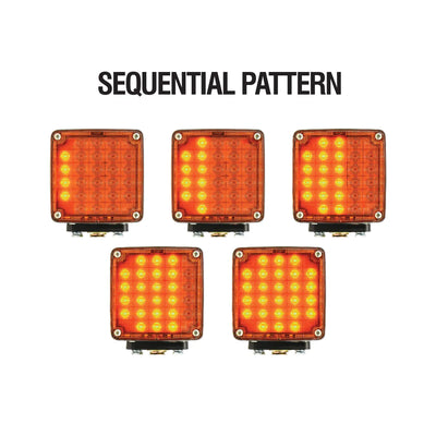 Double Stud / Double Face Clear Sequential LED Light - Pair
