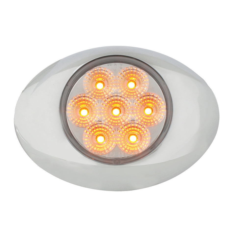 Spyder Series Small Low Profile LED Light - Clear Amber