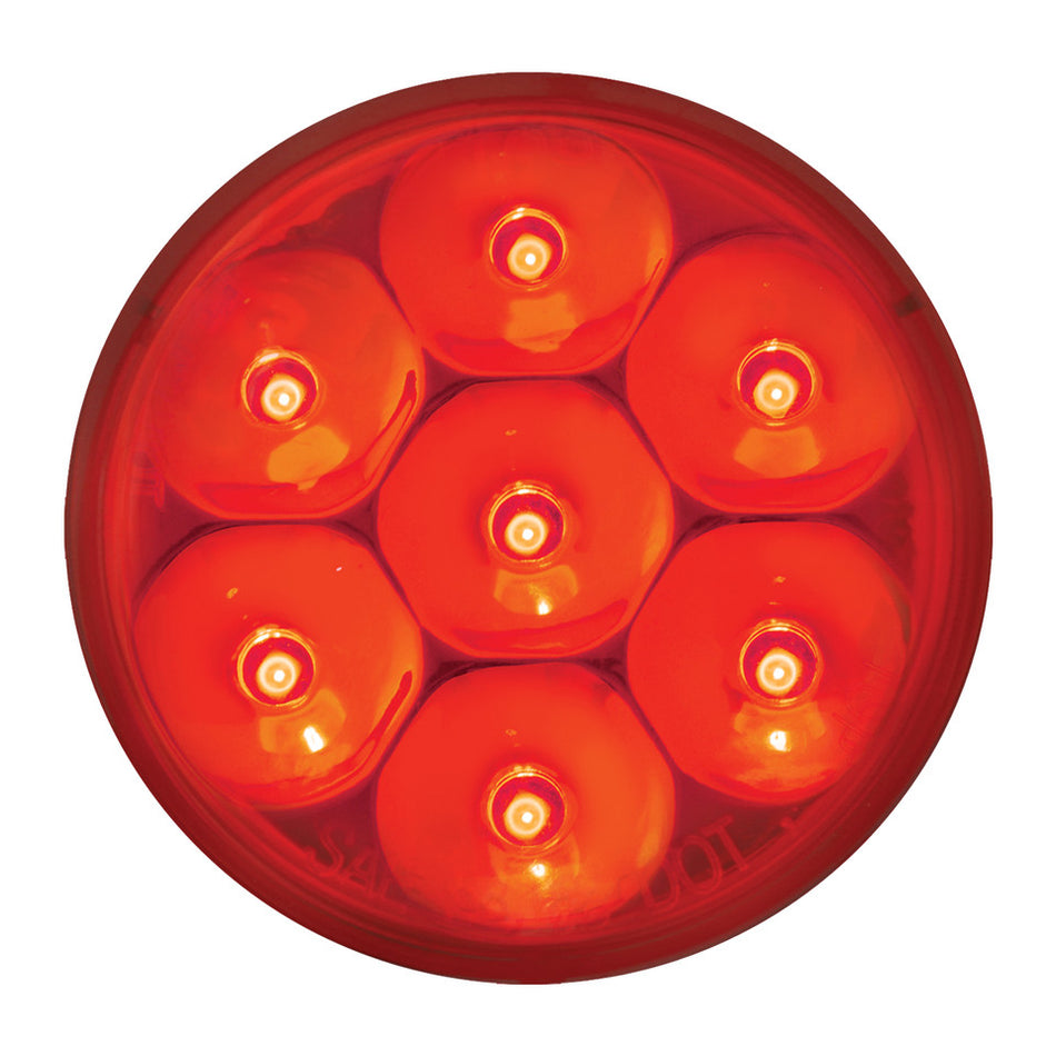 2" Round Pearl Series Red LED Light
