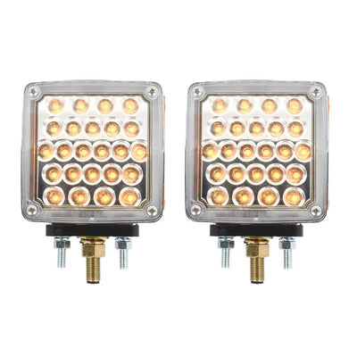 Double Stud / Double Face Pearl Clear LED Light - Pair