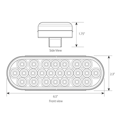 Pearl Clear Red Oval LED Light