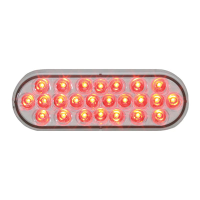 Pearl Clear Red Oval LED Light