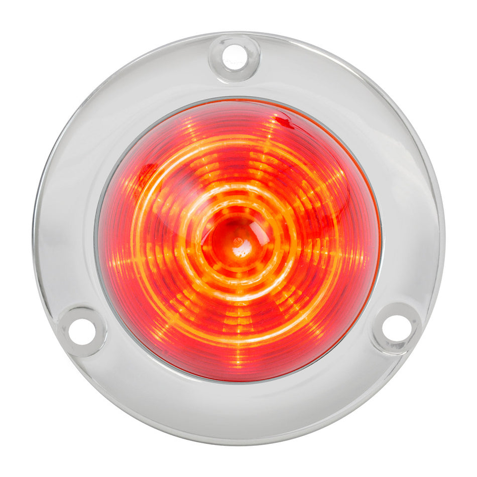 2" RED Beehive LED Light With Stainless Rim