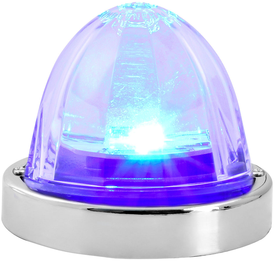 Clear Blue Super Star Glass Watermelon LED Light