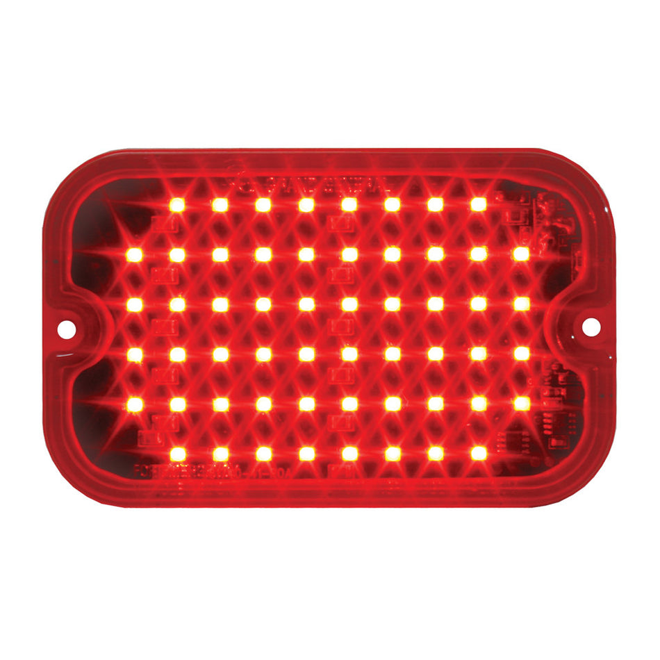Ultra Thin Large Rectangular LED Strobe Light - RED