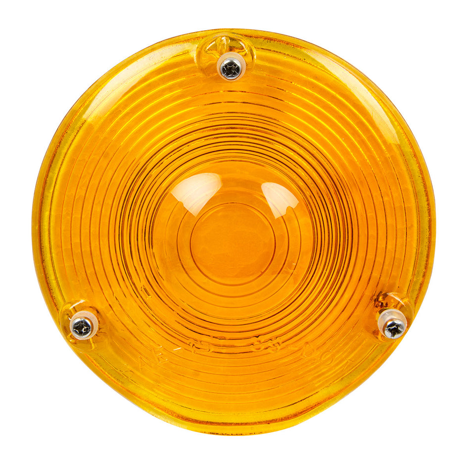 Classic Style Glass Lens for 4" Pedestal & Sleeper Lights - Amber Lens