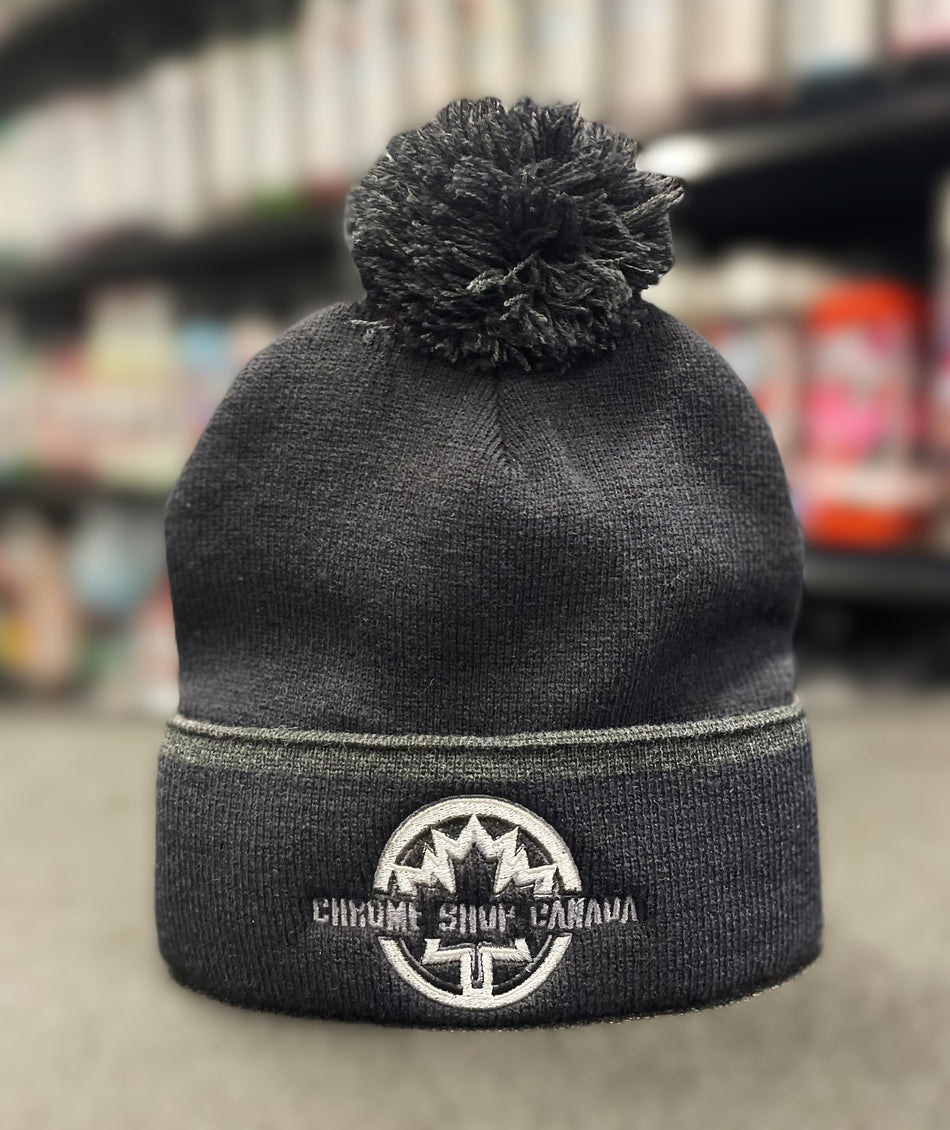 Chrome Shop Canada Blue / Grey Pom-Pom Beanie