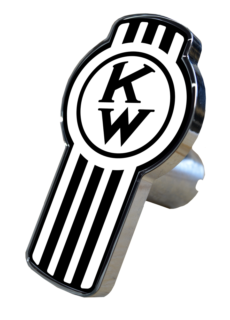 White Kenworth Logo Brake Knob