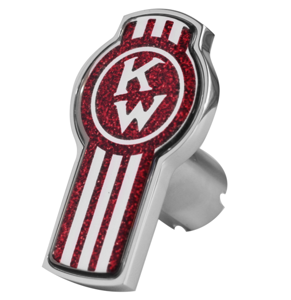 Metallic Red KW Logo Shape Brake Knob